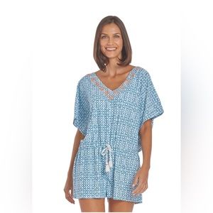 Cabana Life Sag Harbor Dolman Romper Shorts Size XL